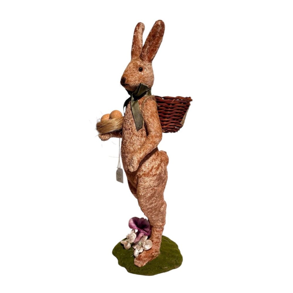 Bethany Lowe Designs Retired "Maison de Vente" Velveteen Easter Bunny 16"
